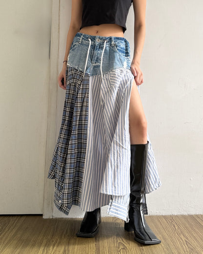 Flannel Maxi Skirt 077