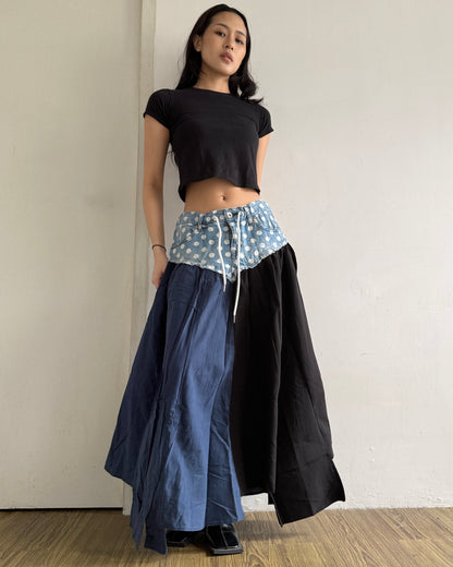 Flannel Maxi Skirt 075
