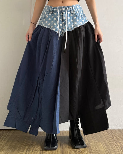 Flannel Maxi Skirt 075