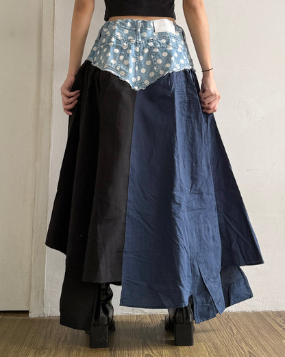 Flannel Maxi Skirt 075