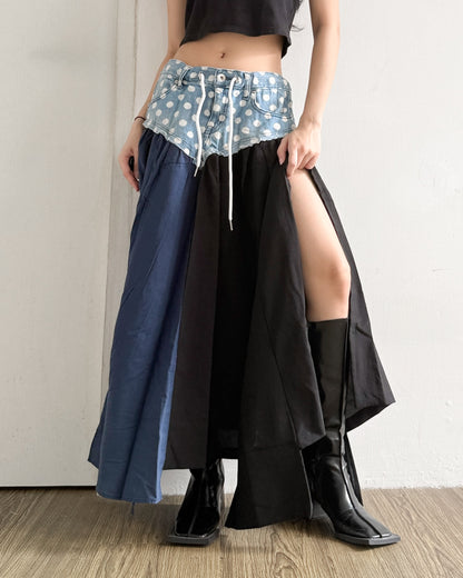 Flannel Maxi Skirt 075