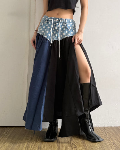 Flannel Maxi Skirt 075