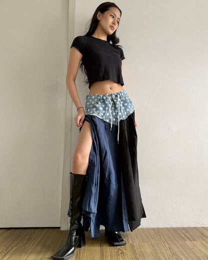 Flannel Maxi Skirt 075