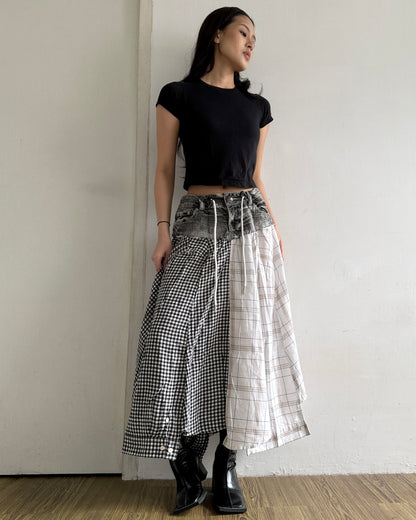 Flannel Maxi Skirt 074