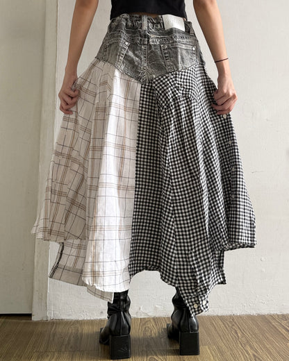 Flannel Maxi Skirt 074
