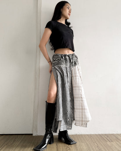 Flannel Maxi Skirt 074