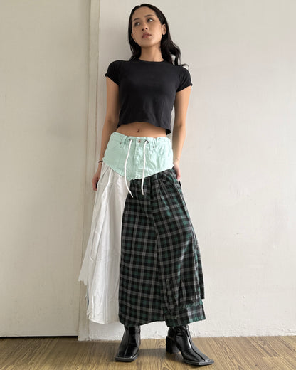 Flannel Maxi Skirt 072