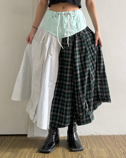 Flannel Maxi Skirt 072