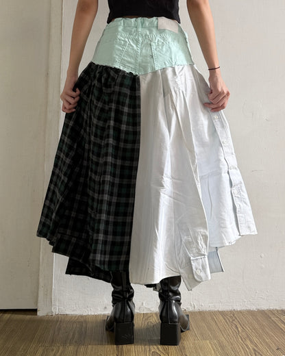 Flannel Maxi Skirt 072