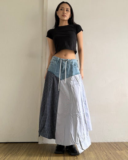Flannel Maxi Skirt 071