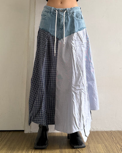 Flannel Maxi Skirt 071