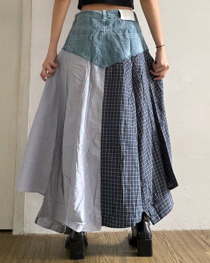 Flannel Maxi Skirt 071