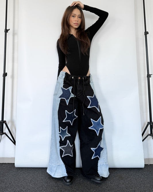 [BIG SIZE] Star Patch Pants 018