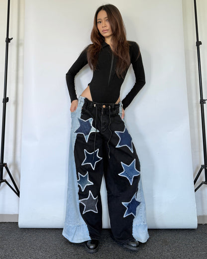[BIG SIZE] Star Patch Pants 018