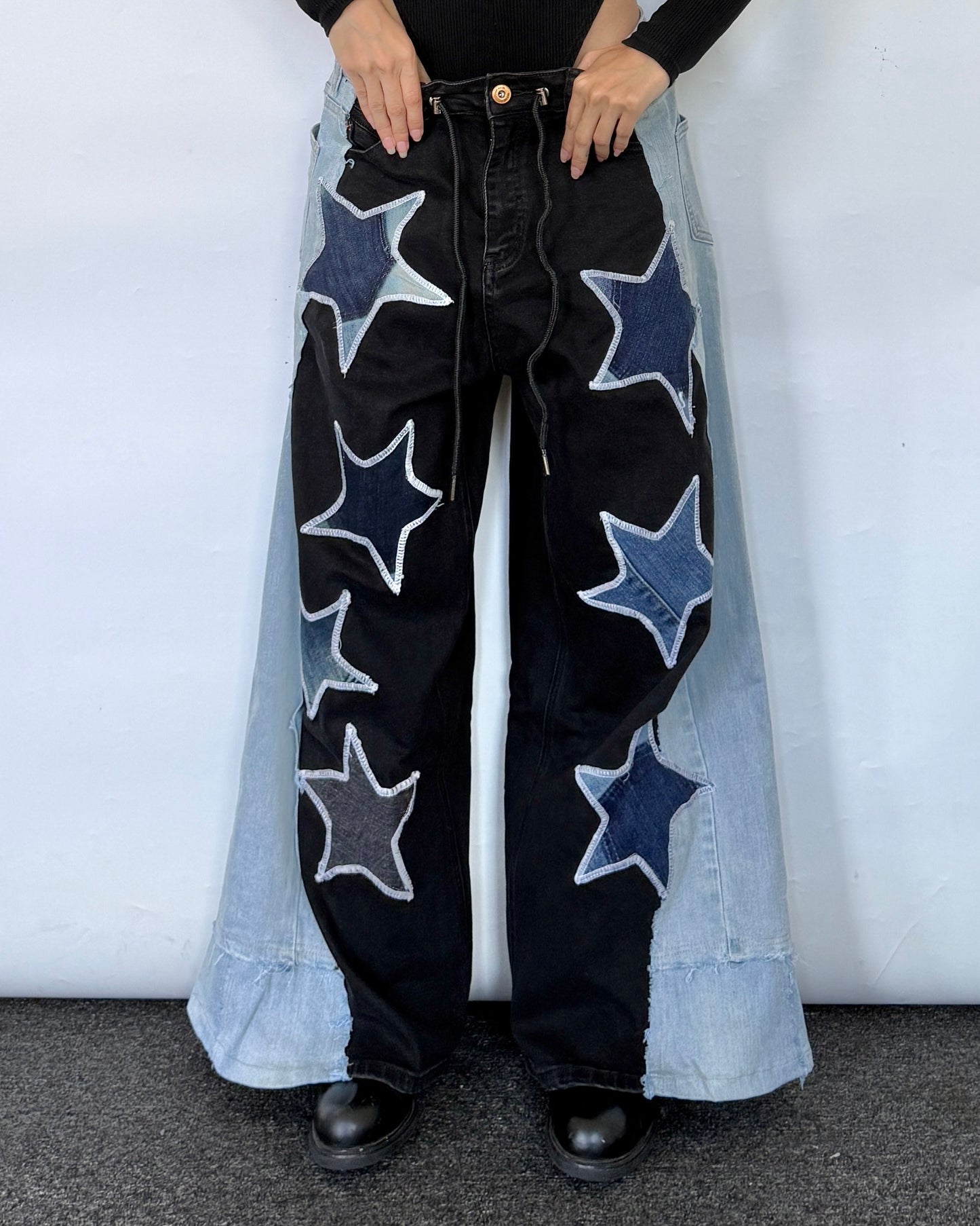 [BIG SIZE] Star Patch Pants 018