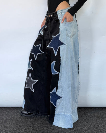 [BIG SIZE] Star Patch Pants 018