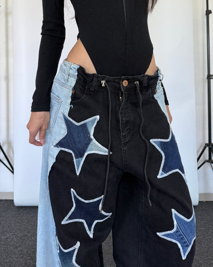 [BIG SIZE] Star Patch Pants 018