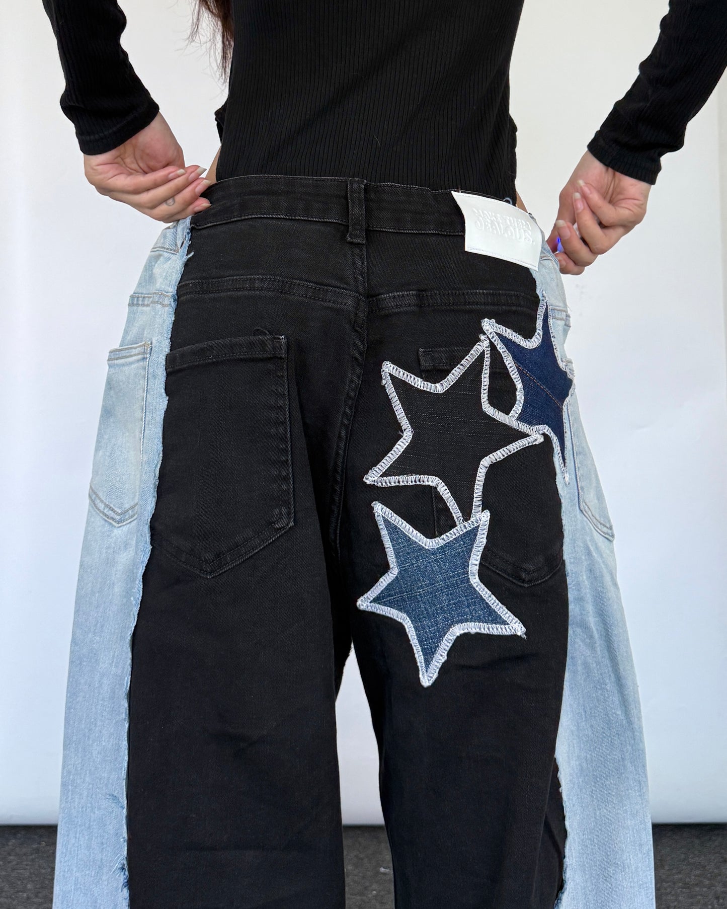 [BIG SIZE] Star Patch Pants 018