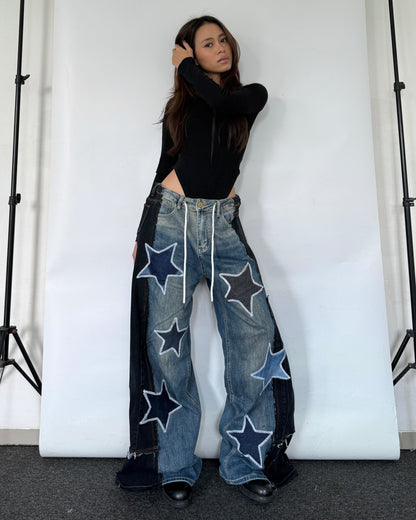 [BIG SIZE] Star Patch Pants 013