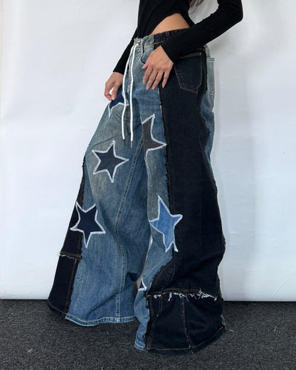 [BIG SIZE] Star Patch Pants 013