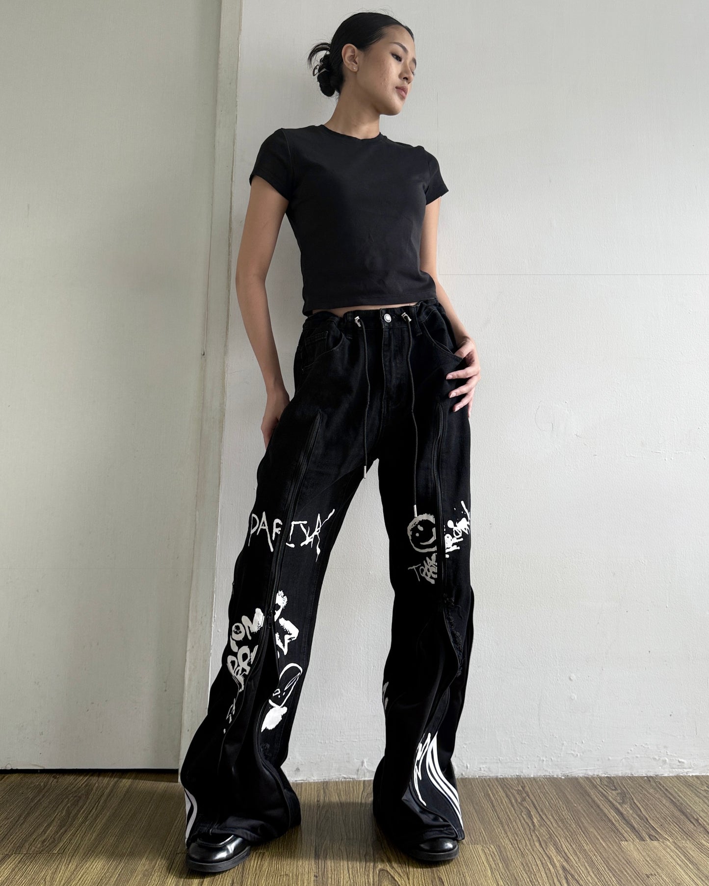 [BIG SIZE] Zipper Pants 0352