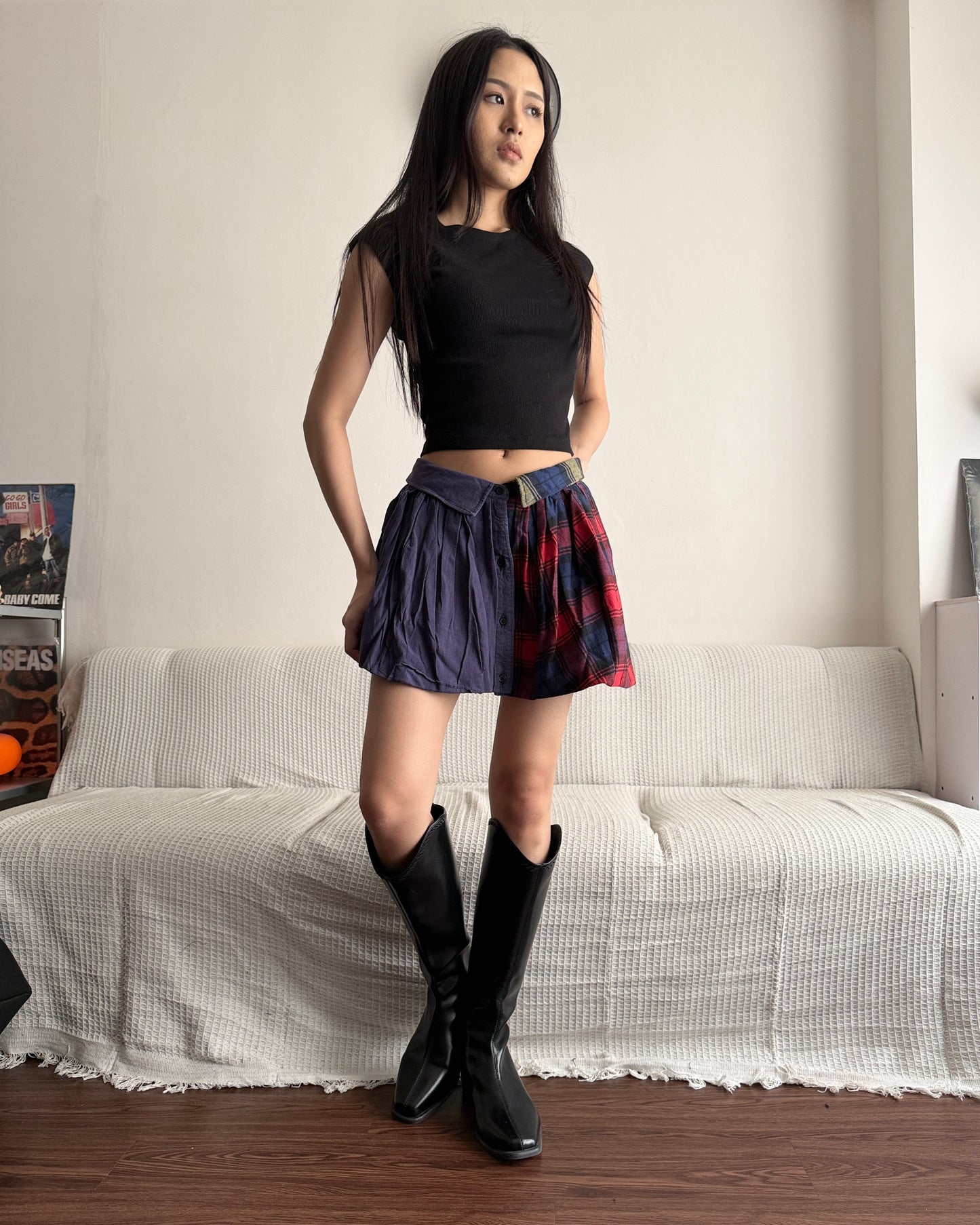 Button-up Balloon Skirt 017