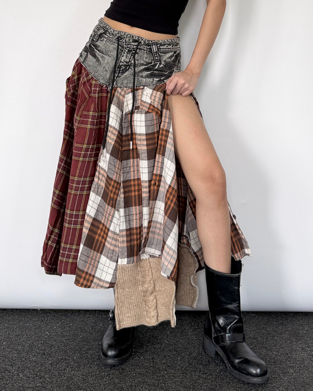 Flannel Maxi Skirt 0105