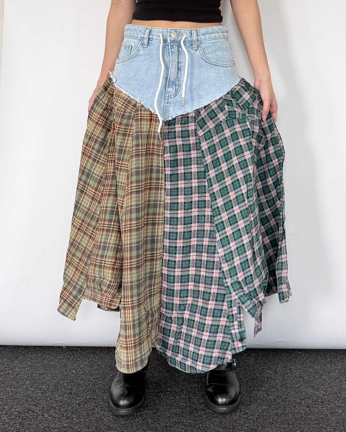 Flannel Maxi Skirt 0104