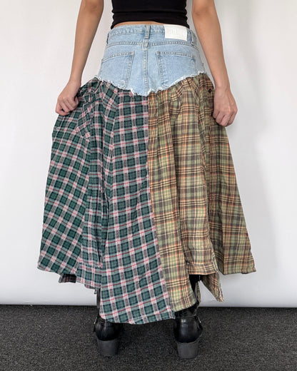Flannel Maxi Skirt 0104
