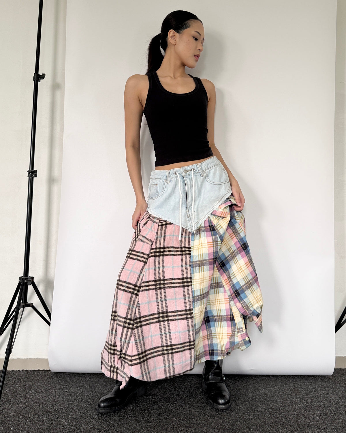 Flannel Maxi Skirt 0103