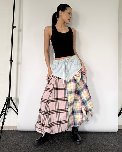 Flannel Maxi Skirt 0103