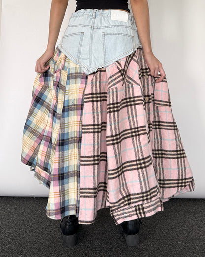 Flannel Maxi Skirt 0103