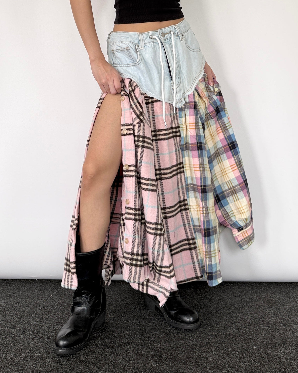 Flannel Maxi Skirt 0103