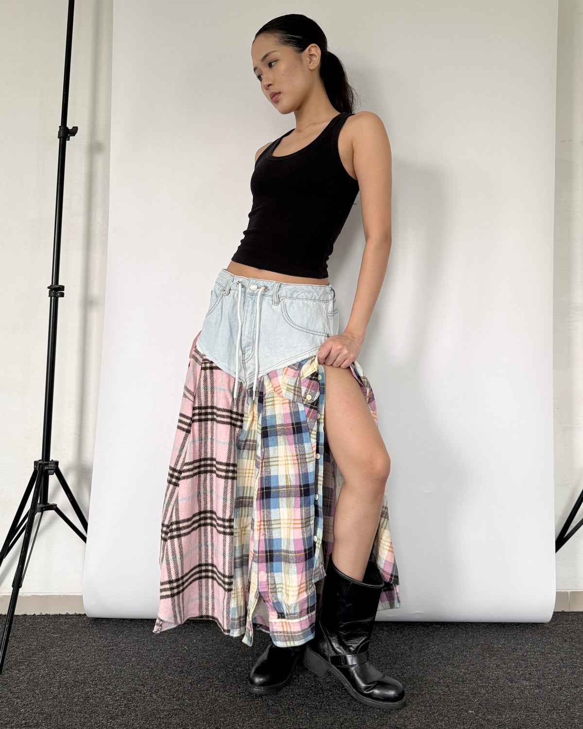 Flannel Maxi Skirt 0103