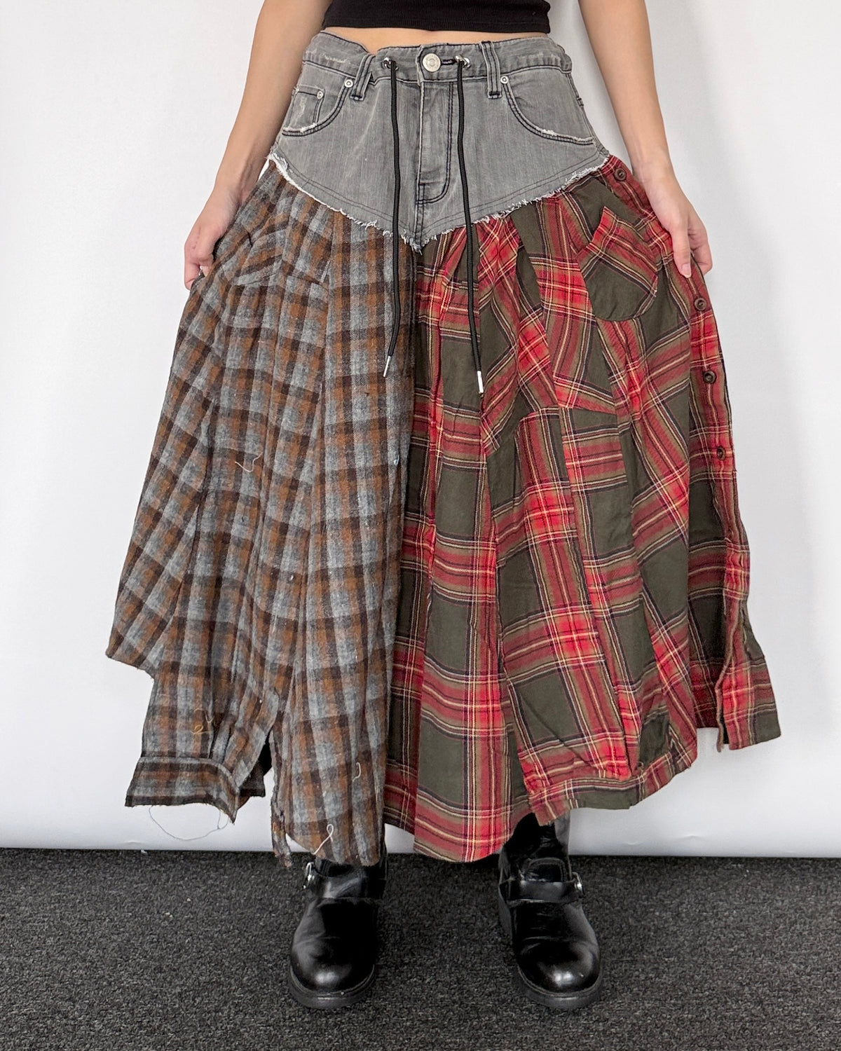 Flannel Maxi Skirt 0102