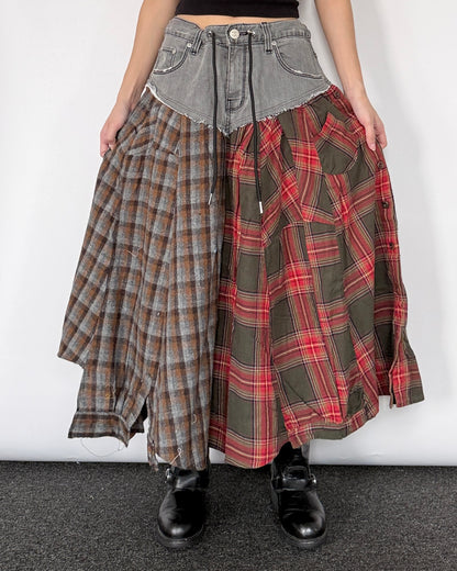 Flannel Maxi Skirt 0102