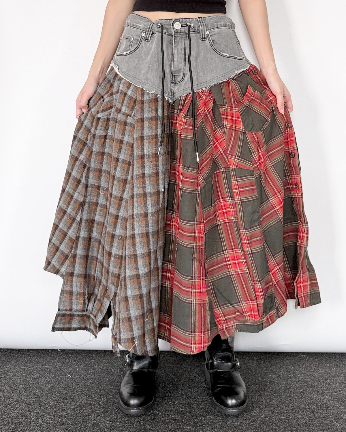 Flannel Maxi Skirt 0102