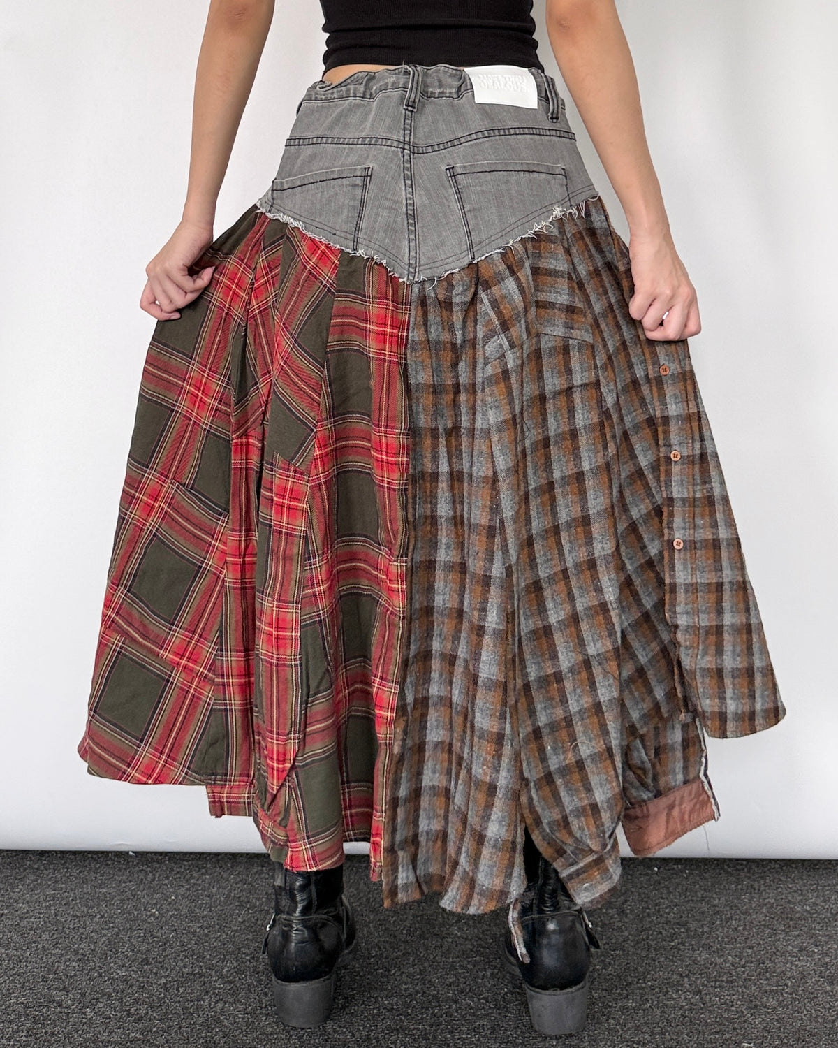 Flannel Maxi Skirt 0102