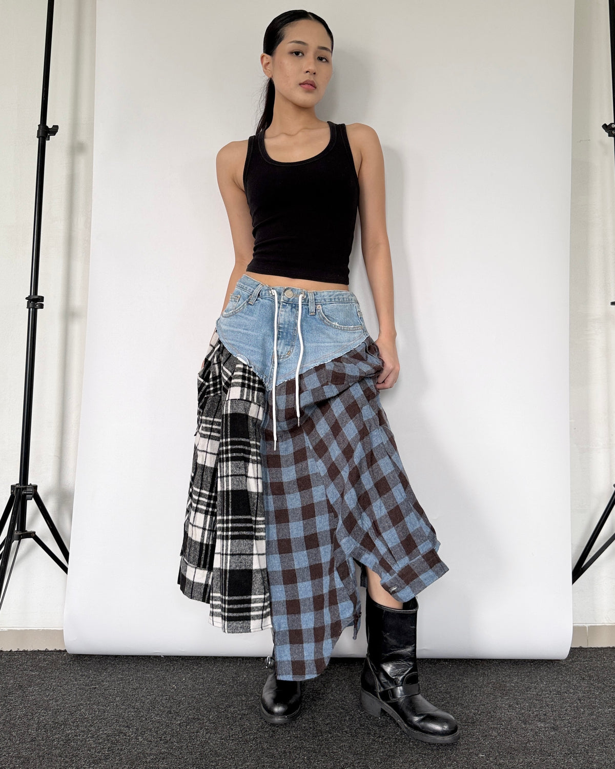 Flannel Maxi Skirt 0101