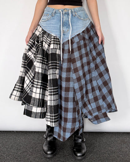 Flannel Maxi Skirt 0101