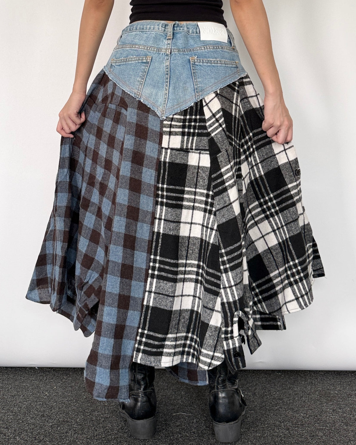 Flannel Maxi Skirt 0101