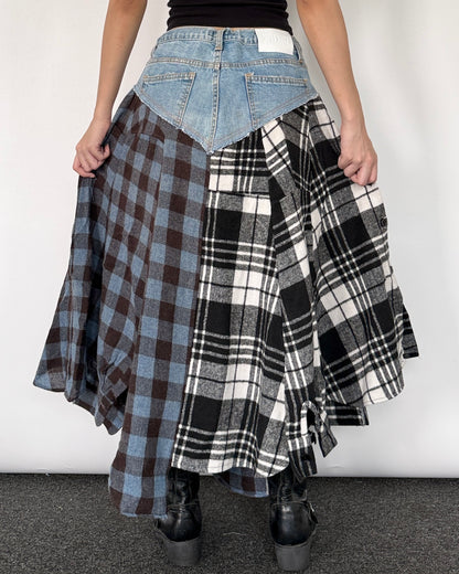 Flannel Maxi Skirt 0101