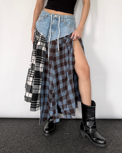 Flannel Maxi Skirt 0101