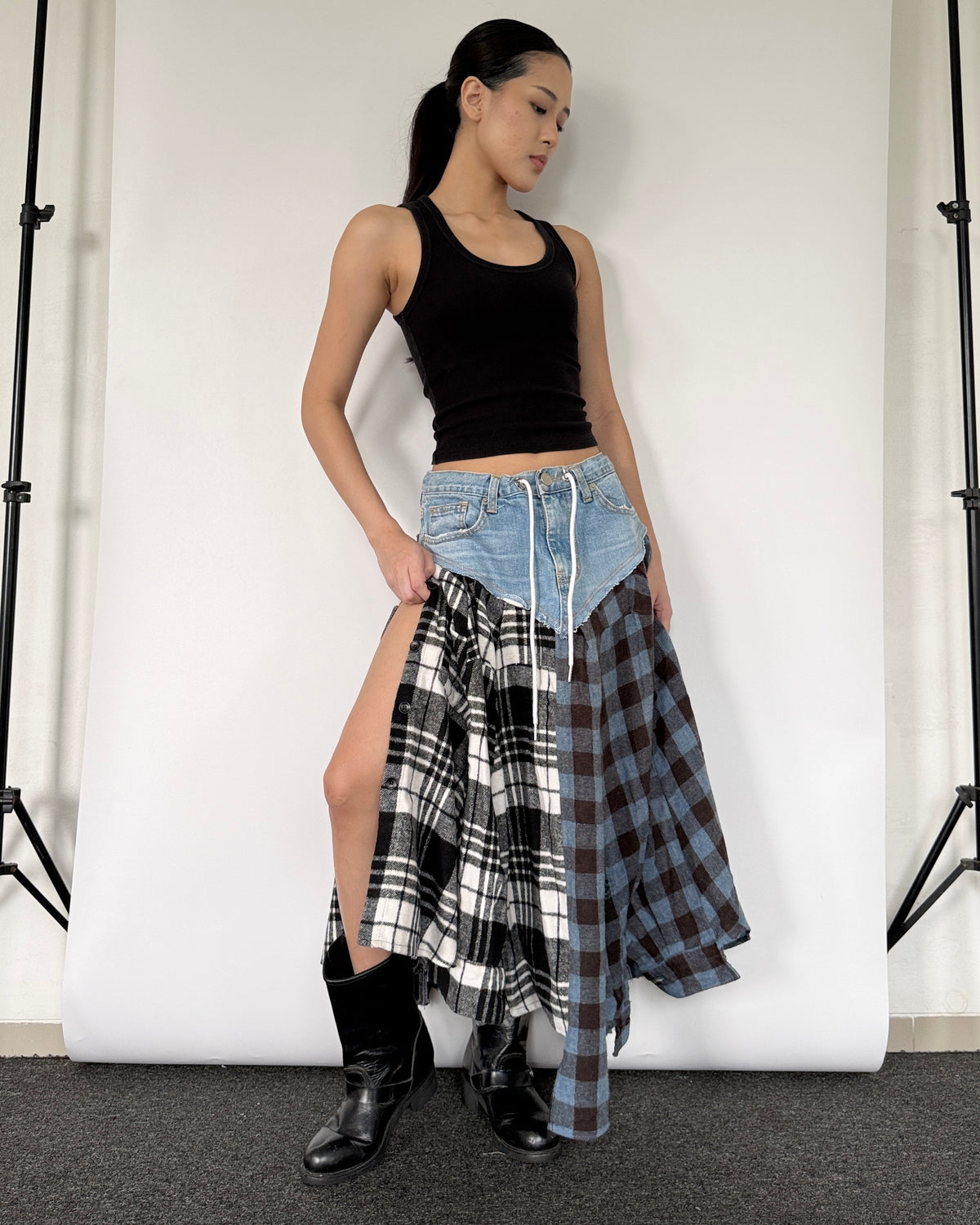 Flannel Maxi Skirt 0101