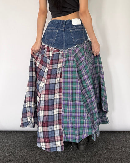 Flannel Maxi Skirt 0106