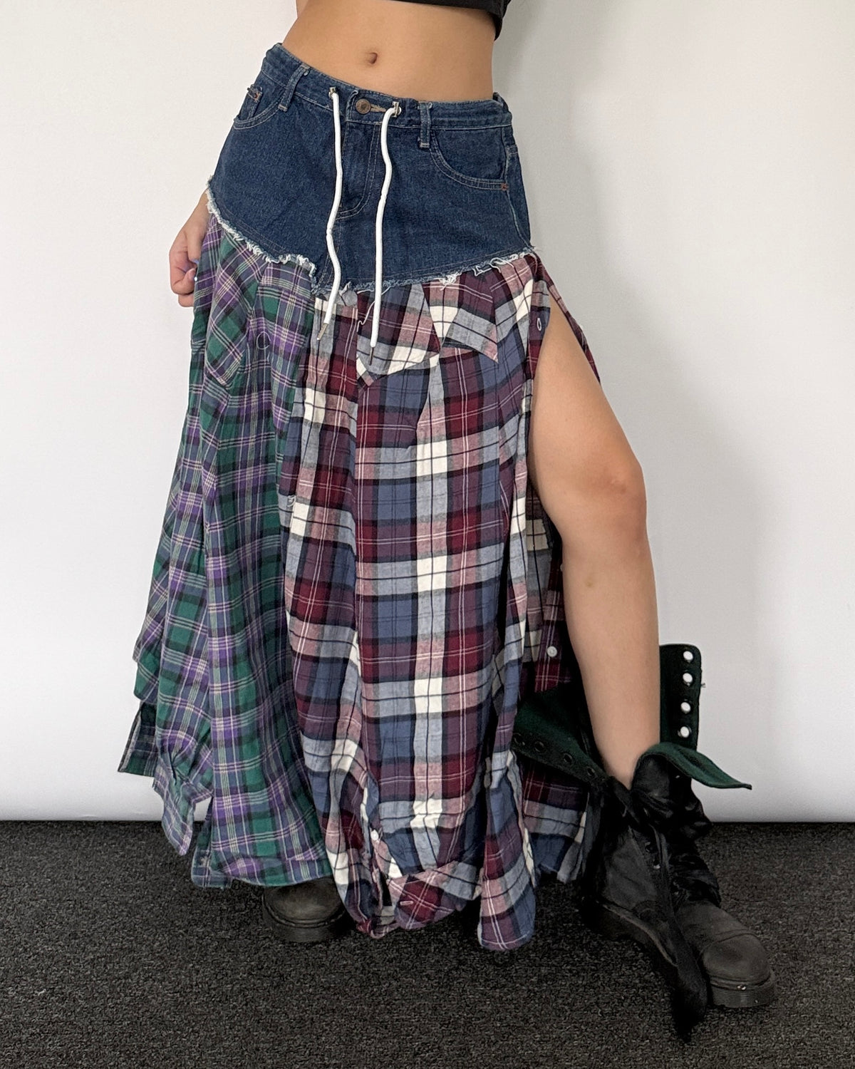 Flannel Maxi Skirt 0106