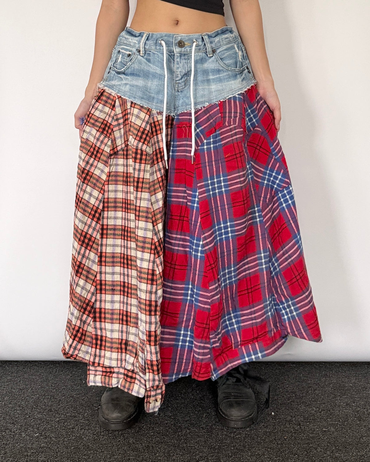 Flannel Maxi Skirt 0107