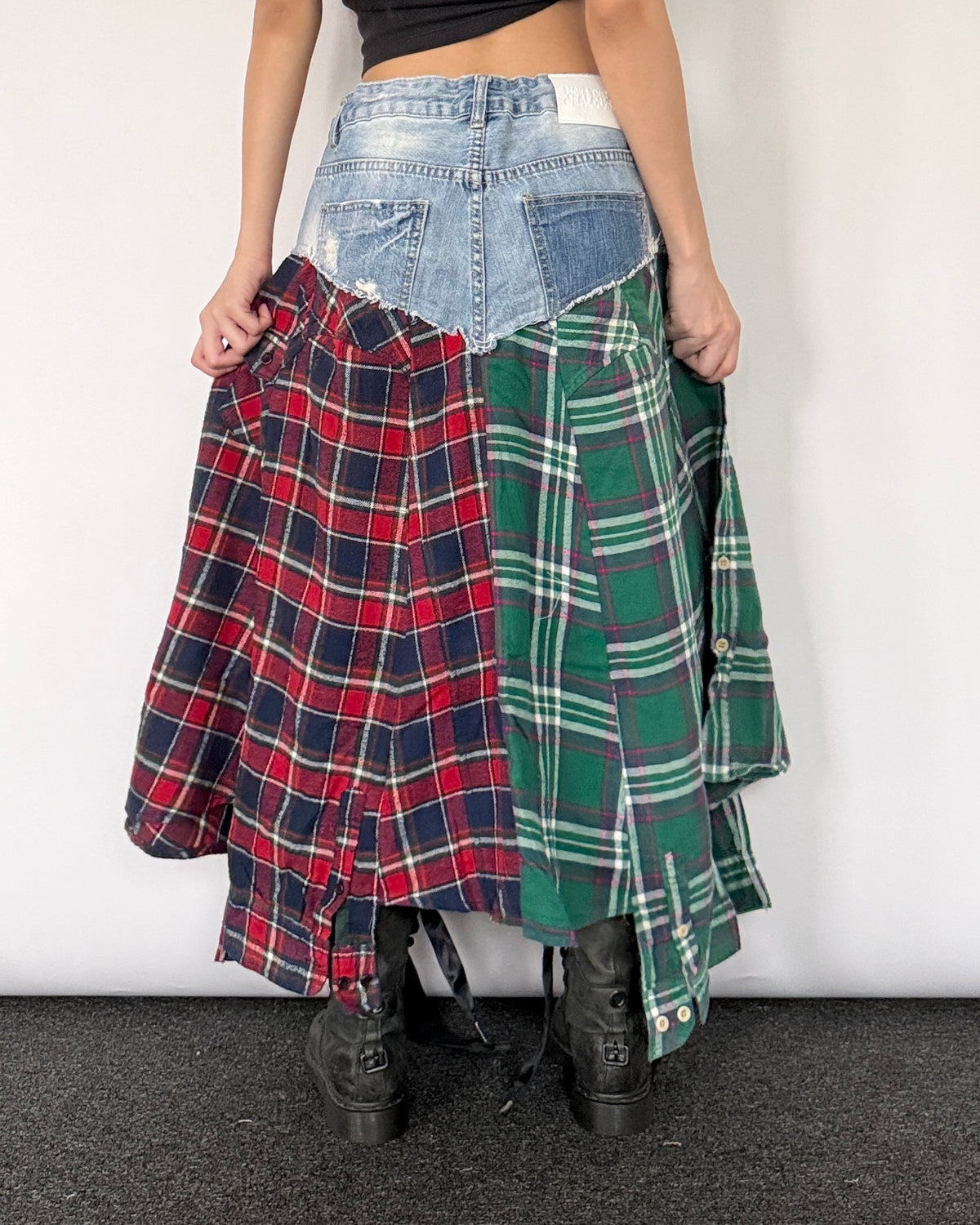 Flannel Maxi Skirt 0108