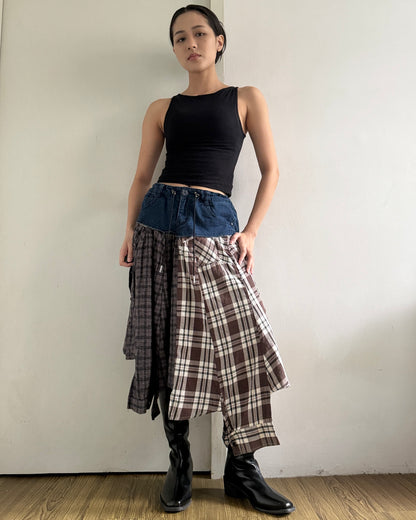 Flannel Maxi Skirt 061