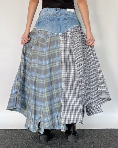 Flannel Maxi Skirt 091